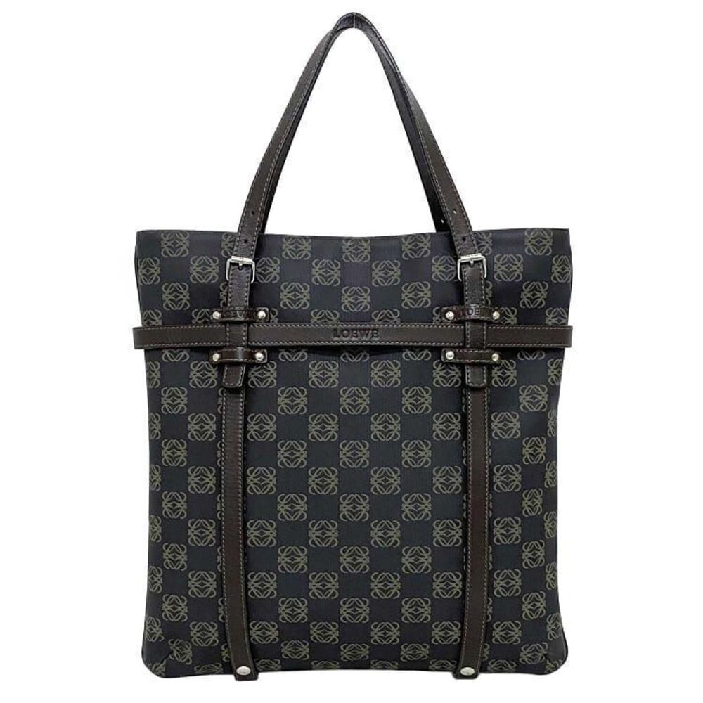 Loewe tote bag brown Anagram leather vertical business storage